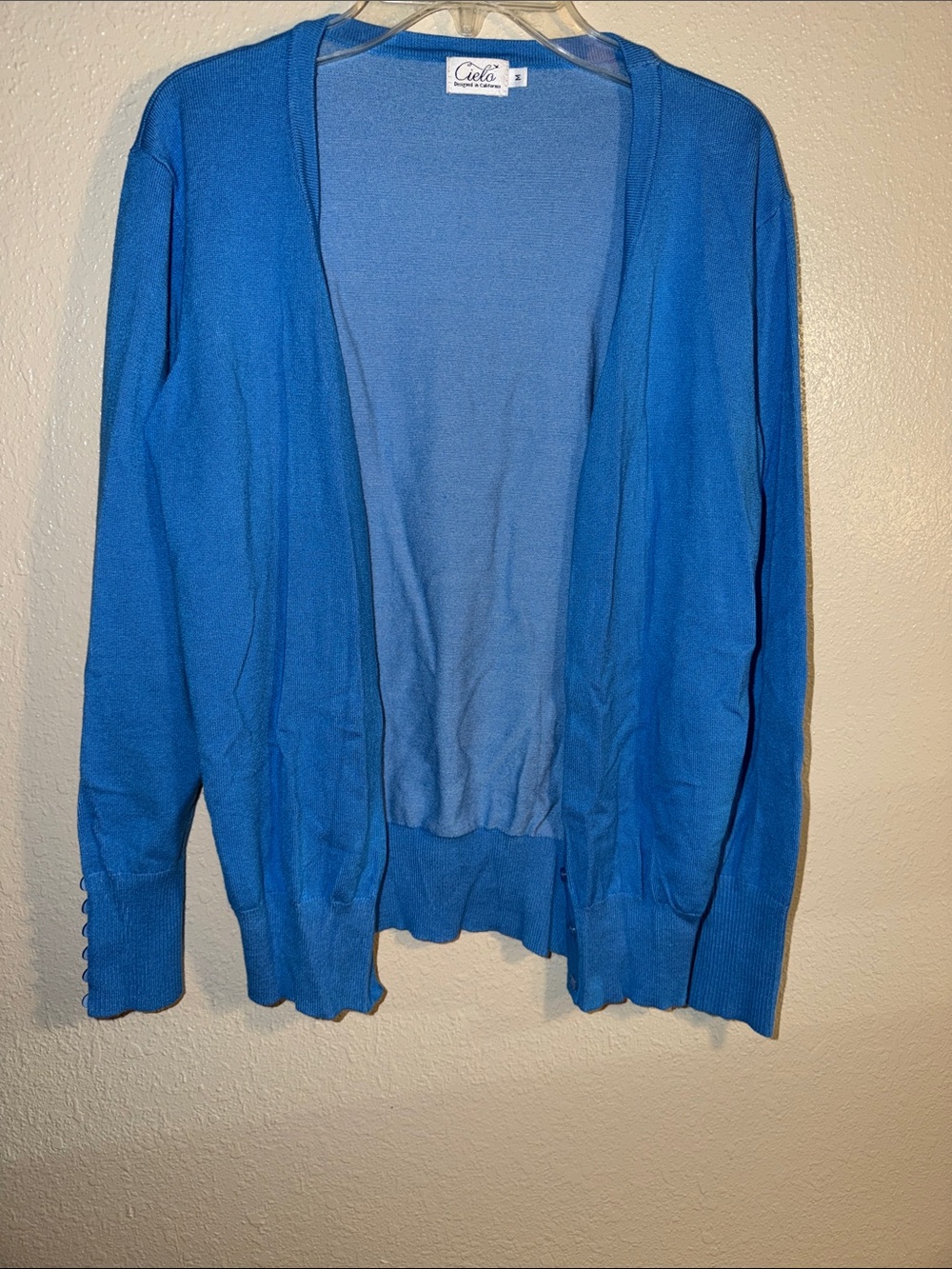 Cielo Women's Open-Front Royal Blue Cardigan